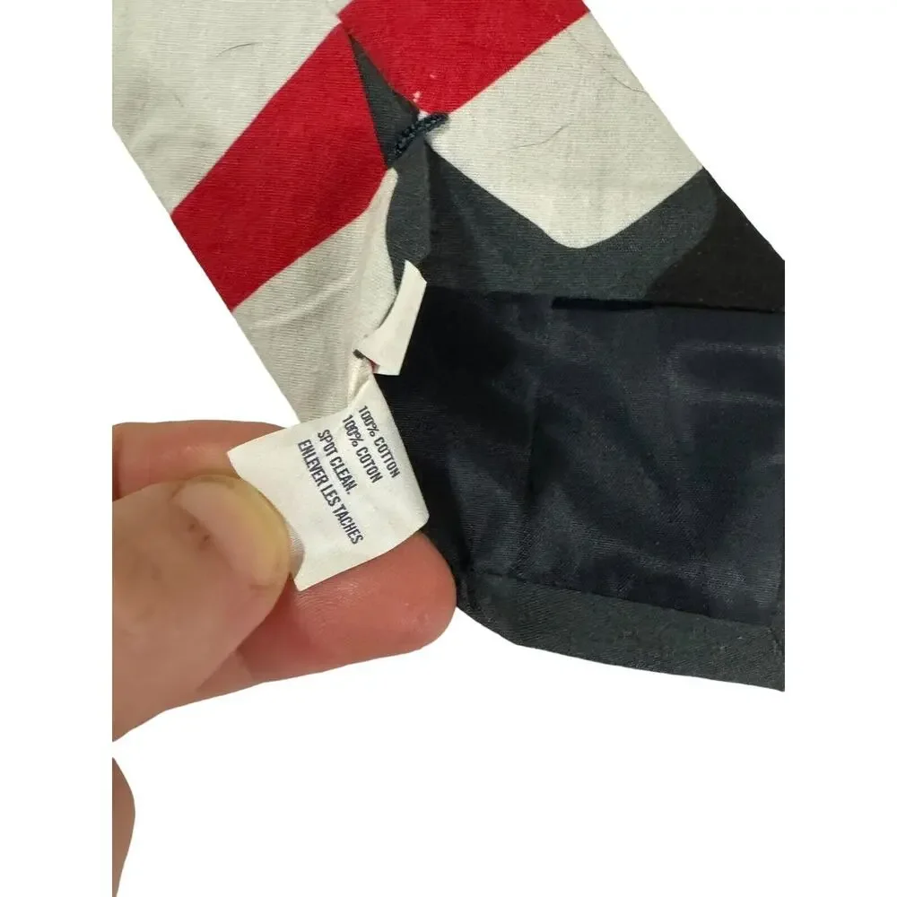 American Eagle Santa Clause Christmas Mens Skinny Necktie Novelty 100% Cotton